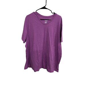 Champion Authentic V-Neck Jersey Short Sleeve Tee Purple Sz 4X Essential NWT